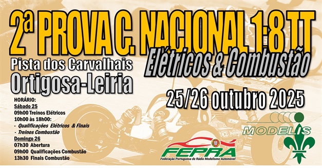 2ª Prova do Campeonato Nacional  1/8 TT 2025 (Elétricos e Combustão)